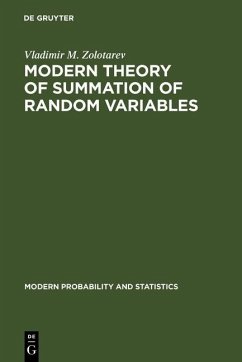 Modern Theory of Summation of Random Variables (eBook, PDF) - Zolotarev, Vladimir M.