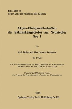 Cover Algen-Kleingesellschaften des Salzlachengebietes am Neusiedler See I (eBook, PDF)