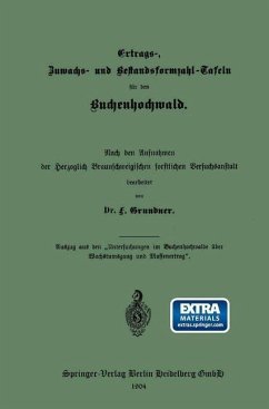 Cover Ertrags-, Zuwachs-, und Bestandsformzahl-Tafeln für den Buchenhochwald (eBook, PDF)