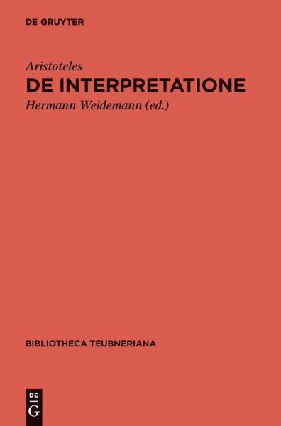 De interpretatione (eBook, ePUB) De interpretatione (eBook, ePUB)
