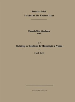 Ein Beitrag zur Geschichte der Meteorologie in Preußen (eBook, PDF) - Keil, Karl