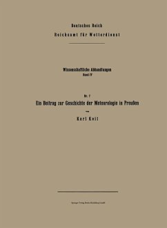 Cover Ein Beitrag zur Geschichte der Meteorologie in Preußen (eBook, PDF)
