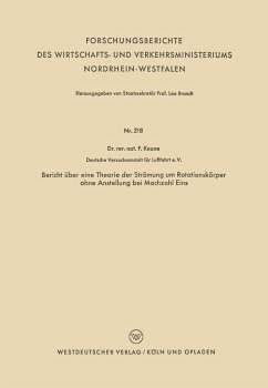 Cover Bericht über eine Theorie der Strömung um Rotationskörper ohne Anstellung bei Machzahl Eins (eBook, PDF)