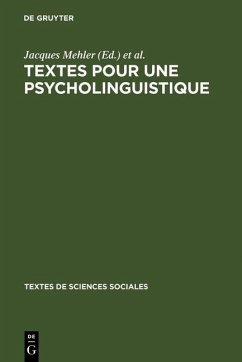 Textes pour une psycholinguistique (eBook, PDF)