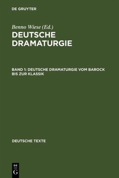 Cover Deutsche Dramaturgie vom Barock bis zur Klassik (eBook, PDF)