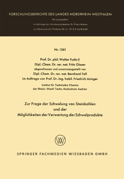 Cover Zur Frage der Schwelung von Steinkohlen und der Möglichkeiten der Verwertung der Schwelprodukte (eBook, PDF)