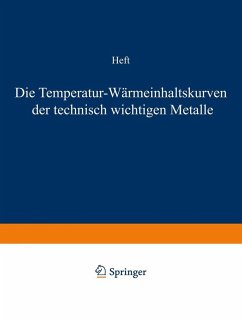 Die Temperatur-Wärmeinhaltskurven der technisch wichtigen Metalle (eBook, PDF) - Wüst, F.; Meuthen, A.; Durrer, R.