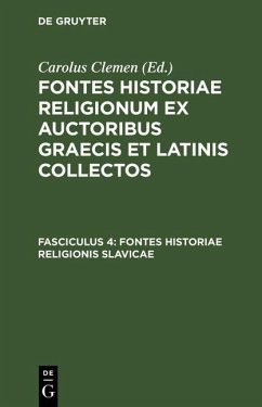 Fontes historiae religionis Slavicae (eBook, PDF)