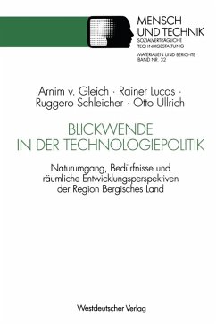 Blickwende in der Technologiepolitik (eBook, PDF) - Lucas, Rainer; Schleicher, Ruggero; Ullrich, Otto