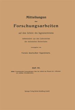 Cover Experimentelle Untersuchungen über den Abfluß des Wassers bei vollkommenen schiefen Ueberfallwehren (eBook, PDF)