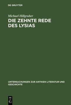 Die zehnte Rede des Lysias (eBook, PDF) - Hillgruber, Michael