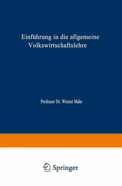 Einführung in die Allgemeine Volkswirtschaftslehre (eBook, PDF)