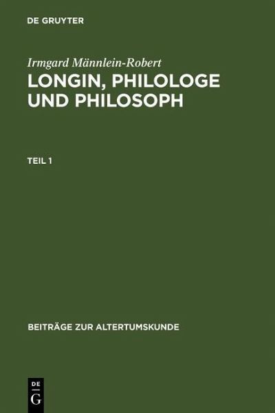 Longin, Philologe und Philosoph (eBook, PDF) Longin, Philologe und Philosoph (eBook, PDF)
