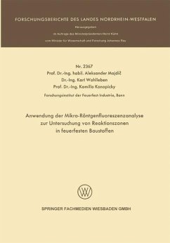 Cover Anwendung der Mikro-Röntgenfluoreszenzanalyse zur Untersuchung von Reaktionszonen in feuerfesten Baustoffen (eBook, PDF)