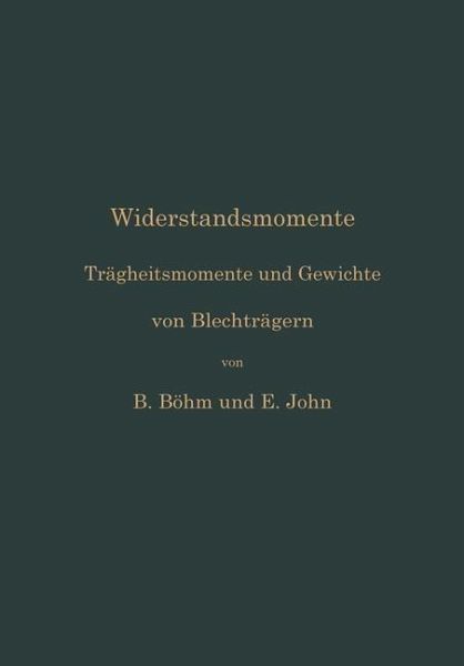 Widerstandsmomente (eBook, PDF)