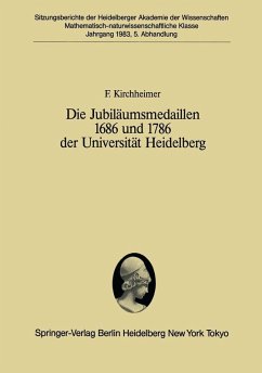 Cover Die Jubiläumsmedaillen 1686 und 1786 der Universität Heidelberg (eBook, PDF)