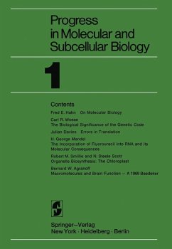 Progress in Molecular and Subcellular Biology (eBook, PDF) - Agranoff, B. W.; Davies, J.; Hahn, F. E.; Mandel, H. G.; Scott, N. S.; Smillie, R. M.; Woese, C. R.
