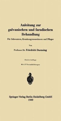Cover Anleitung zur galvanischen und faradischen Behandlung (eBook, PDF)