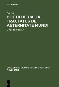 Boetii de Dacia tractatus De aeternitate mundi (eBook, PDF) - Boethius