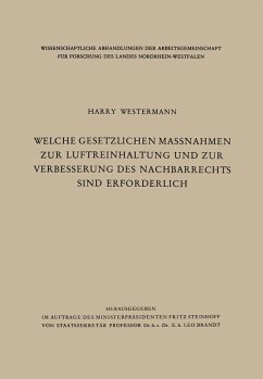 Cover Welche gesetzlichen Maßnahmen zur Luftreinhaltung und zur Verbesserung des Nachbarrechts sind erforderlich? (eBook, PDF)