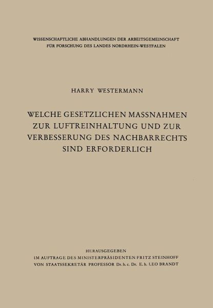 Welche gesetzlichen Maßnahmen zur Luftreinhaltung und zur Verbesserung des Nachbarrechts sind erforderlich? (eBook, PDF)