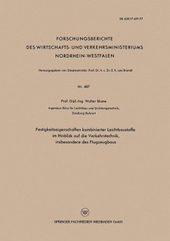 Cover Festigkeitseigenschaften kombinierter Leichtbaustoffe im Hinblick auf die Verkehrstechnik, insbesondere des Flugzeugbaus (eBook, PDF)
