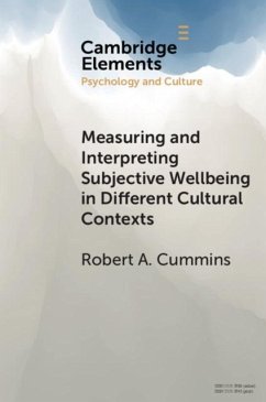 Measuring and Interpreting Subjective Wellbeing in Different Cultural Contexts (eBook, PDF) - Cummins, Robert A.