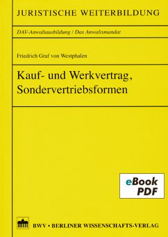 Kauf- und Werkvertrag, Sondervertriebsformen (eBook, PDF) - Graf von Westphalen, Friedrich