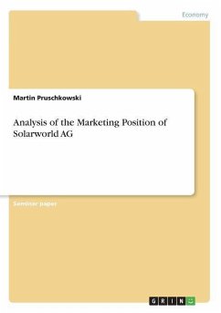 Analysis of the Marketing Position of Solarworld AG - Pruschkowski, Martin