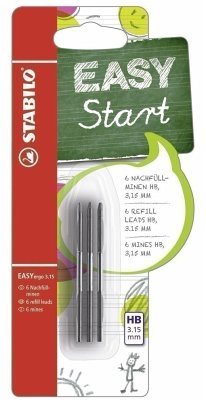 Minen zum Nachfüllen - STABILO EASYergo 3.15 Nachfüllminen - 6er Pack - Härtegrad HB