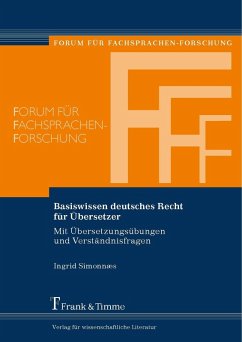 Basiswissen deutsches Recht für Übersetzer (eBook, PDF) - Simonnaes, Ingrid