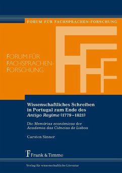 Cover Wissenschaftliches Schreiben in Portugal zum Ende des 'Antigo Regime' (1779-1821) (eBook, PDF)