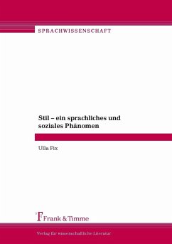 Stil - ein sprachliches und soziales Phänomen (eBook, PDF) - Fix, Ulla