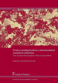 Cover From a reading book to a structuralized canonical collection (eBook, PDF)