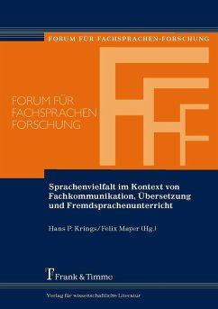 Sprachenvielfalt im Kontext von Fachkommunikation, Übersetzung und Fremdsprachenunterricht (eBook, PDF)