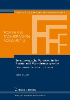 Cover Terminologische Variation in der Rechts- und Verwaltungssprache (eBook, PDF)
