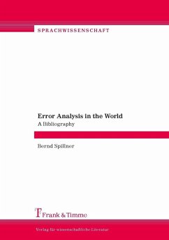 Error Analysis in the World. A Bibliography (eBook, PDF) - Spillner, Bernd