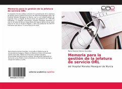 Memoria para la gestión de la jefatura de servicio ORL - Gómez González, Maria Rosario