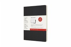 Moleskine Cahier Studien XL, 2er Set, Liniert, Kartoneinband, Schwarz, Packpapierbraun