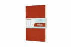 Moleskine Volant Large/A5, 2er Set, Blanko, Soft Cover, Korallrot, Aquamarinblau