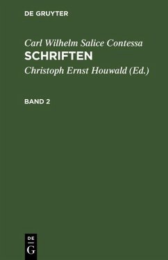 Cover Carl Wilhelm Salice Contessa: Schriften. Band 2 (eBook, PDF)