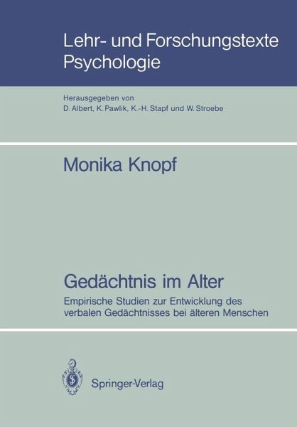Gedächtnis im Alter (eBook, PDF)
