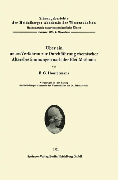 Über ein neues Verfahren zur Durchführung chemischer Altersbestimmungen nach der Blei-Methode (eBook, PDF)