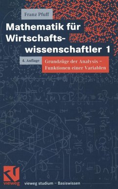 Mathematik für Wirtschaftswissenschaftler 1 (eBook, PDF) - Pfuff, Franz