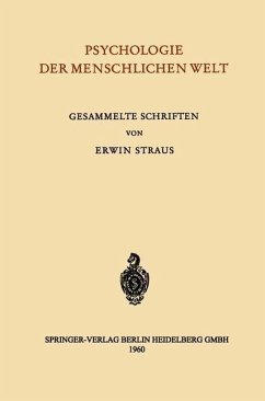 Psychologie der Menschlichen Welt (eBook, PDF) - Straus, Erwin