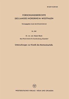 Untersuchungen zur Kinetik des Martensitzerfalls (eBook, PDF) - Blank, Hubert