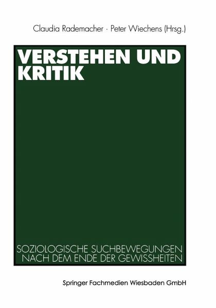 Verstehen und Kritik (eBook, PDF) Verstehen und Kritik (eBook, PDF)