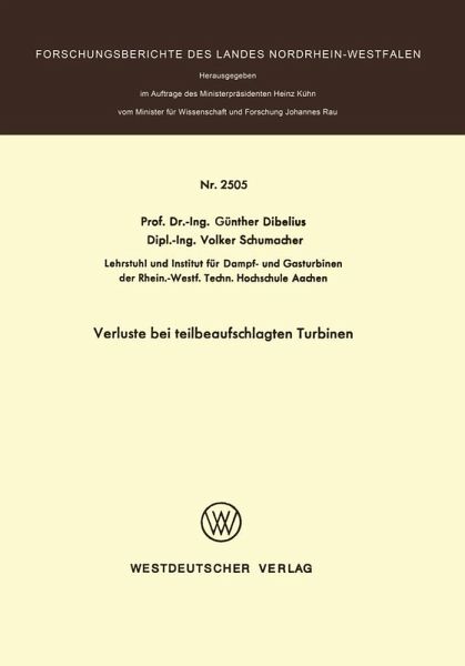 Verluste bei teilbeaufschlagten Turbinen (eBook, PDF)