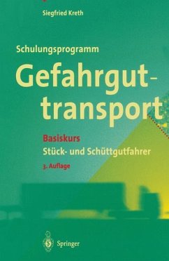 Cover Schulungsprogramm Gefahrguttransport (eBook, PDF)