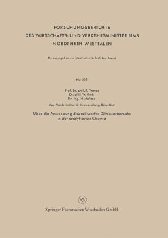 Cover Über die Anwendung disubstituierter Dithiocarbamate in der analytischen Chemie (eBook, PDF)